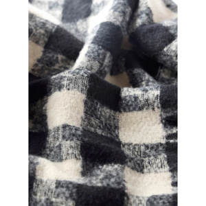 Mint Velvet Black Houndstooth Check Scarf